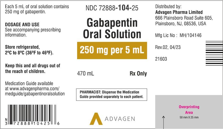 gabapentin oral solution bova